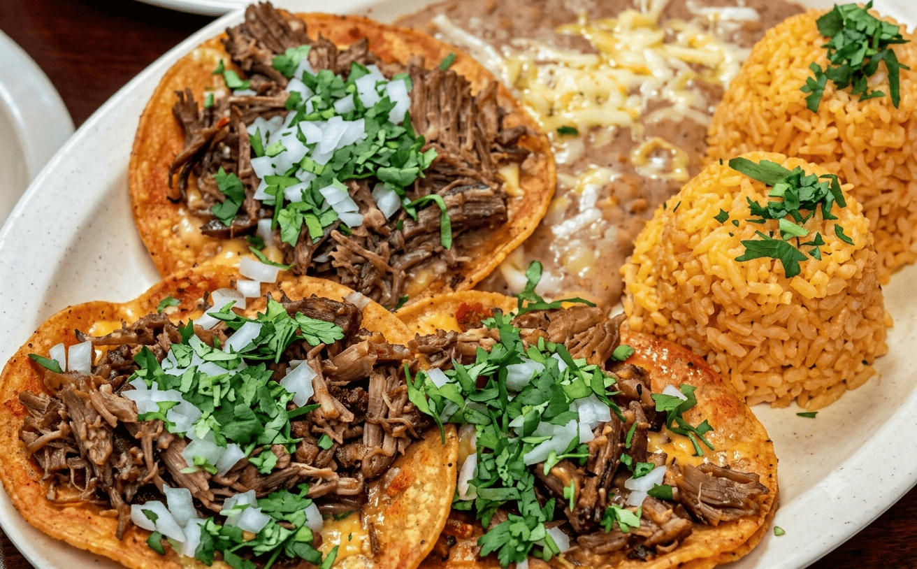 Tacos with fresh toppings